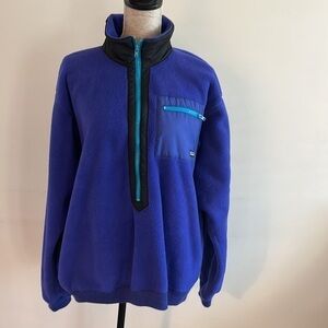 Vintage 80s Patagonia Fleece Pullover Size L Made in USA 1/2 Zip Synchilla 25351
